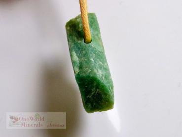 Preview: Amazonit, kleiner Schmuckanhänger, eine Seite poliert, eine roh - Einzelstück