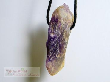 Preview: Amethyst Spitze, gebohrt und entgratet, Schmuckanhänger oder Dekostück - Einzelstück