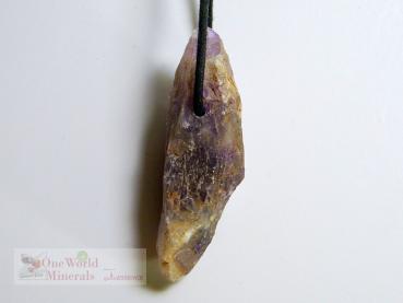 Preview: Amethyst Spitze, gebohrt und entgratet, Schmuckanhänger oder Dekostück - Einzelstück