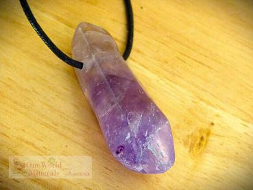 Amethyst-Spitze poliert & gebohrt - Einzelstück