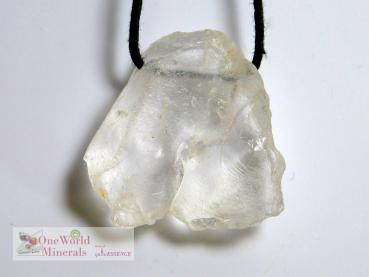 Preview: Himalaya Bergkristall, roh belassen, gebohrt , Einzelstück