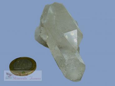 Bergkristallstufe aus Brasilien mit Zwillingskristall