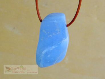 Chalcedon Schmuckanhänger gebohrt,  Einzelstück