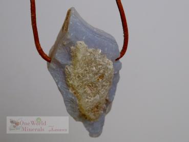 Chalcedon Schmuckanhänger roh  -  Einzelstück