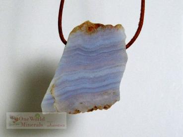 Preview: Chalcedon Schmuckanhänger - beidseitig handgeschliffen, poliert,  Einzelstück
