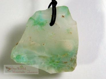 Chrysopras Schmuckanhänger - gebohrt, Einzelstück
