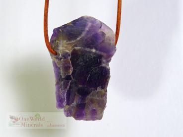 Fluorit Schmuckanhänger, beidseitig handgeschliffen, Einzelstück