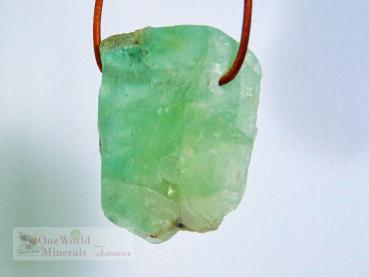Preview: Fluorit Schmuckanhänger, beidseitig handgeschliffen, Einzelstück