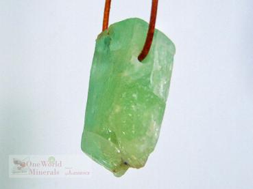 Preview: Fluorit Schmuckanhänger, beidseitig handgeschliffen, Einzelstück