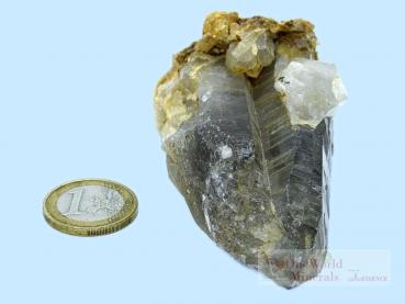 Preview: Bergkristallstufe, Zwillingskristall, leicht rauchig,Skardu, Pakistan/Himalaya