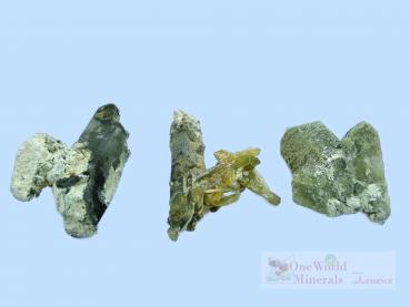 3  Bergkristalle mit Chlorid, Pakistan/Himalaya