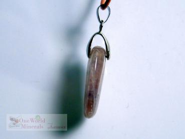 Kunzit Schmuckanhänger mit Silberclip, Unikat