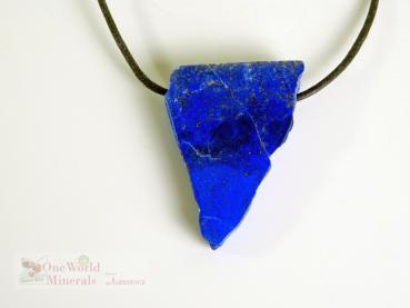 Preview: Lapislazuli Schmuckanhänger - beidseitig handgeschliffen, poliert,  Einzelstück