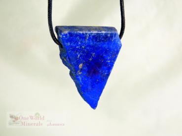 Preview: Lapislazuli Schmuckanhänger - beidseitig handgeschliffen, poliert,  Einzelstück