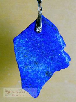 Lapislazuli Schmuckanhänger - roh belassen, mit Silber-Clip, Einzelstück