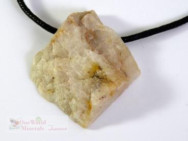 Preview: Mondstein Schmuckanhänger,  handgeschliffen, poliert, Rückseite roh belassen - Einzelstück