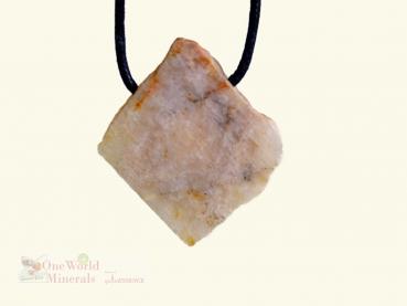 Preview: Mondstein Schmuckanhänger,  handgeschliffen, poliert, Rückseite roh belassen - Einzelstück