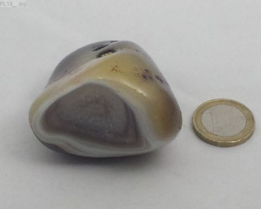 Großer Achat grau gebändert, "Plum", Botswana, Einzelstück