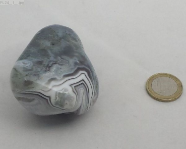 Preview: Großer Achat grau gebändert, "Plum", Botswana, Einzelstück