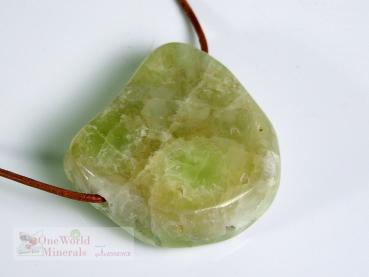 Preview: Prehnit, Australien, gebohrt, Schmuckanhänger -  Unikat