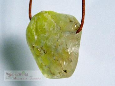 Preview: Prehnit, Australien, gebohrt, Schmuckanhänger -  Unikat