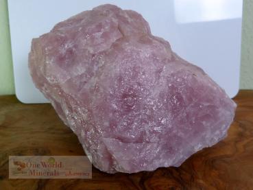 Rosenquarz Rohstein, Deko-Einzelstück