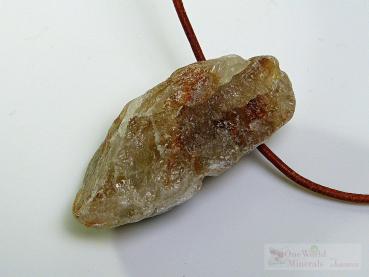 Rutilquarz Anhänger, gebohrt, Einzelstück