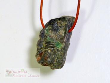 Preview: Smaragd Anhänger, per Hand geschliffen, ein Einzelstück