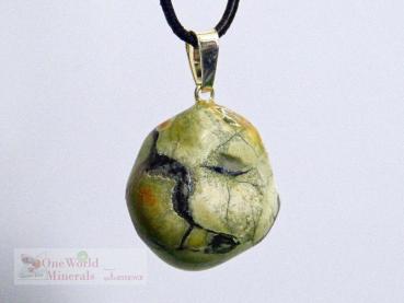 Australischer Amulettstein / Thunderegg - Schmuckanhänger mit Silberöse, Unikat
