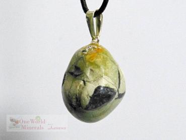 Preview: Australischer Amulettstein / Thunderegg - Schmuckanhänger mit Silberöse, Unikat