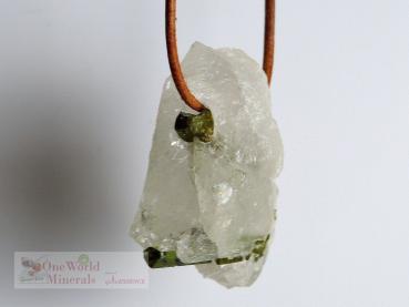 Preview: Grüner Turmalin in Quarz, Schmuckanhänger -  Einzelstück