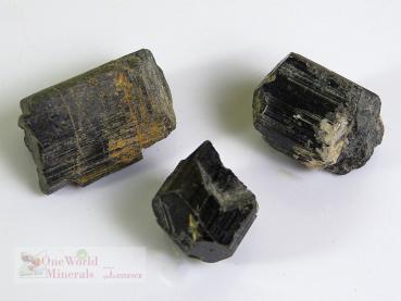 Preview: 3 kleine Turmaline, schwarz , Himalaya - Unikate -