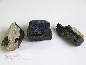 Preview: 3 Turmalinkristalle, schwarz , Himalaya - Unikate