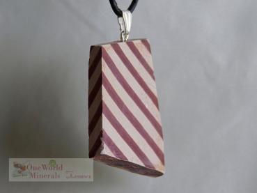 Zebra Rock, mit Silberöse, Australien, handgeschliffen - Einzelstück