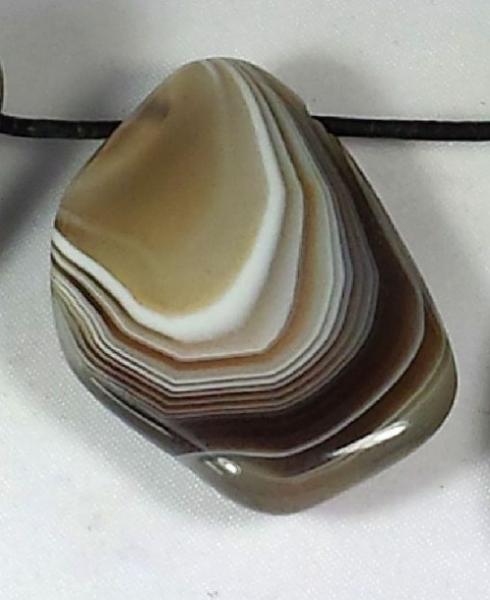 Achat grau gebändert Größe XL, Botswana, gebohrt