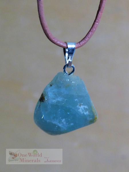 Aquamarin Schmuckanhänger mit Silberöse, Einzelstück
