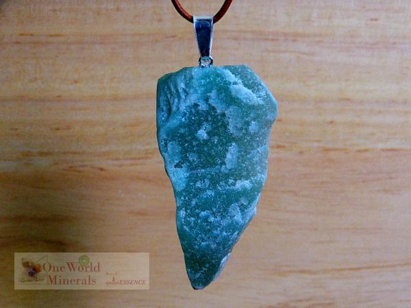 Aventurin Schmuckanhänger - mit Silberöse, handgeschliffen,  Einzelstück