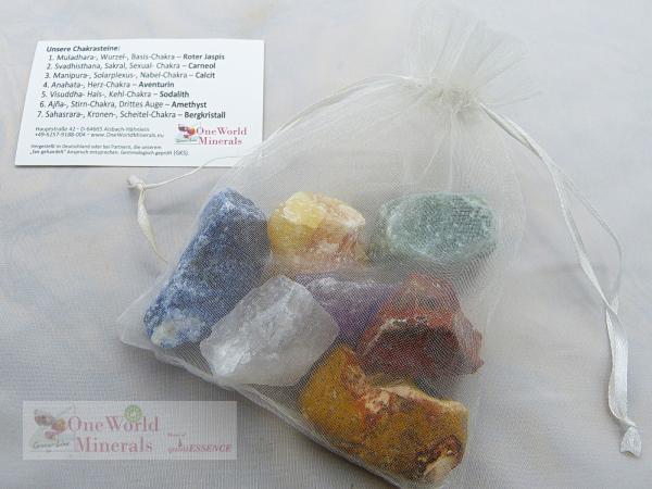 Set mit 7 Chakra-Steinen