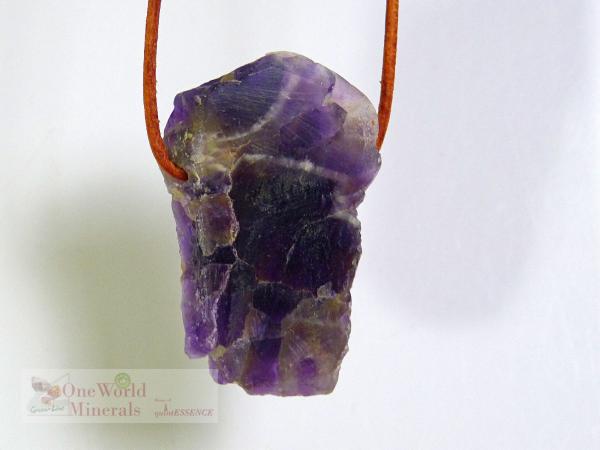 Fluorit Schmuckanhänger, beidseitig handgeschliffen, Einzelstück