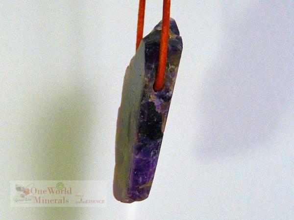 Fluorit Schmuckanhänger, beidseitig handgeschliffen, Einzelstück