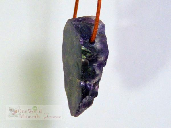 Fluorit Schmuckanhänger, beidseitig handgeschliffen, Einzelstück