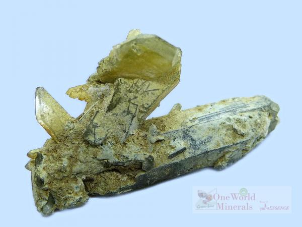 3  Bergkristalle mit Chlorid, Pakistan/Himalaya