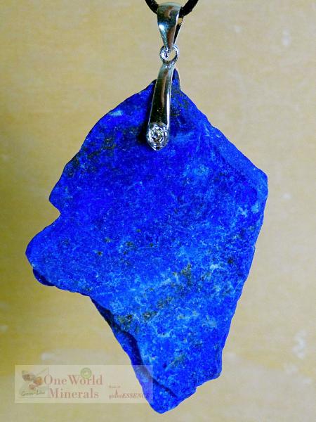 Lapislazuli Schmuckanhänger - roh belassen, mit Silber-Clip, Einzelstück