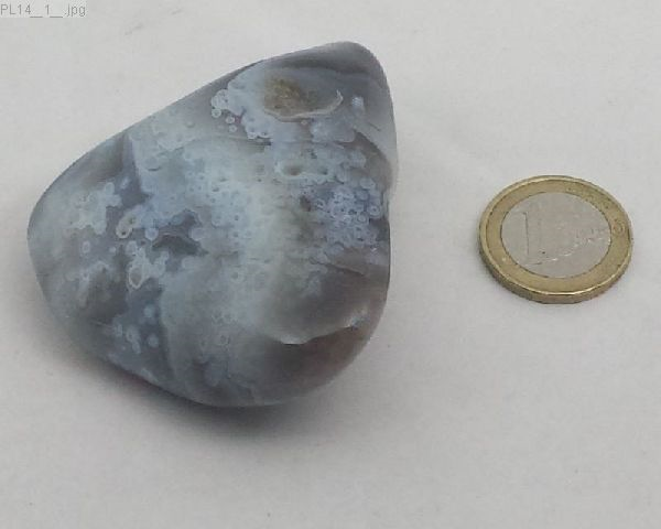Großer Achat grau gebändert, "Plum", Botswana, Einzelstück