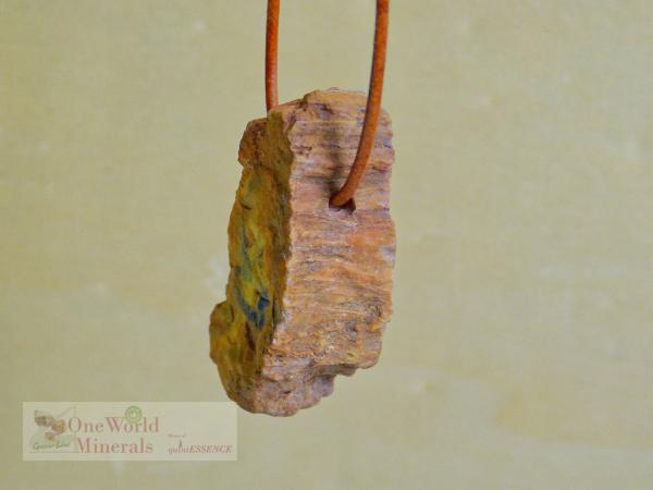 Versteinertes Holz, Anhänger handgeschliffen - Unikat